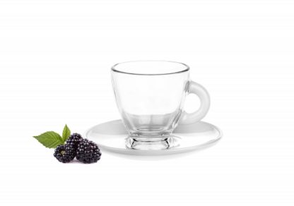 Tasses et sous tasses en verre – Spécial Expresso – Couleur Blanche - Arts de la Table - Sables et Reflets