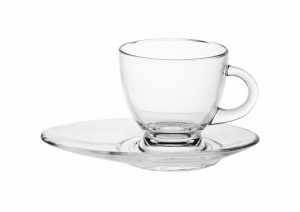 Tasses et sous tasses en verres – Verre Transparent - Arts de la Table -Sables et Reflets