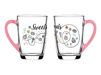 Set de 4 Mugs en verre anse Rose Collection  » Sweet & Treats » de Sables & Reflets Tasses et Mugs