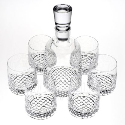 Carafe à Whisky et ses 6 verres / 1000 ml / Fait Main / Sables & Reflets Carafes