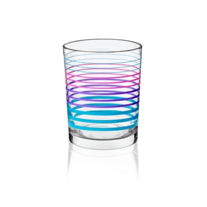 6 Verres à jus – verres à eau – Verres à soda – Motif Ligne Bleu et violet – 250 ml Nouveautés
