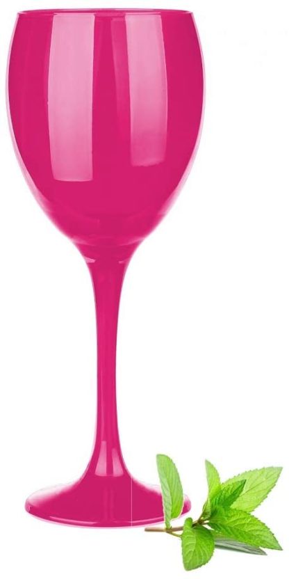 verres à vin teintés rose