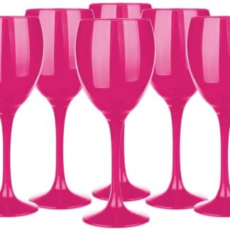 verres à vin teintés rose