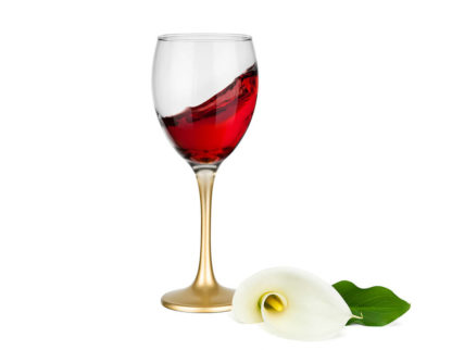Verres à vin, au pied teintés OR / Verres à vin Rouge, à vin Blanc, Verre à pied / Lot de 6 Verres à Pied